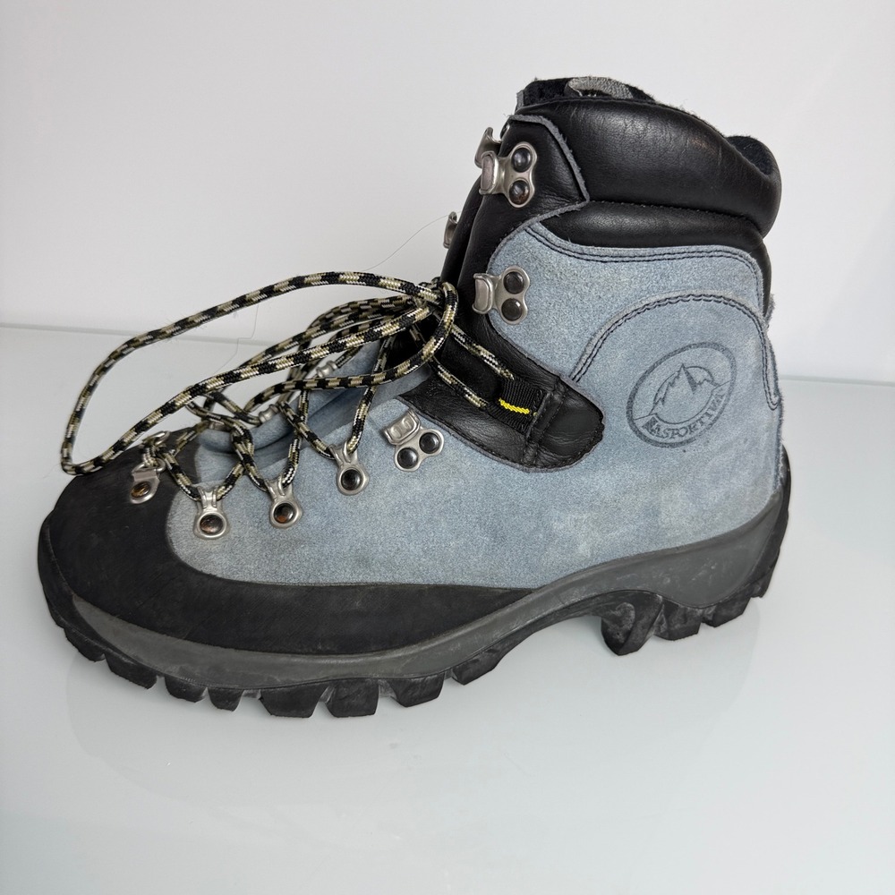La Sportiva Glacier‎ WLF Mountaineering Boots Women 41 Blue Black Leather Italy